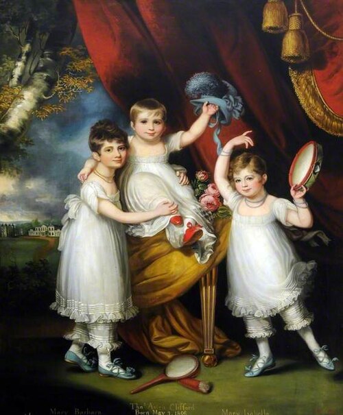Miss Mary Barbara (1801–1876), Miss Mary Isabella (1804–1828), and Master Thomas Aston Clifford (180, , Mather Brown