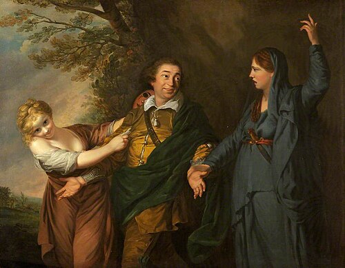 Garrick between Tragedy and Comedy (copy after Joshua Reynolds), , Mather Brown
