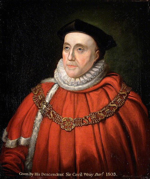Sir Christopher Wray (1524–1592), , Mather Brown