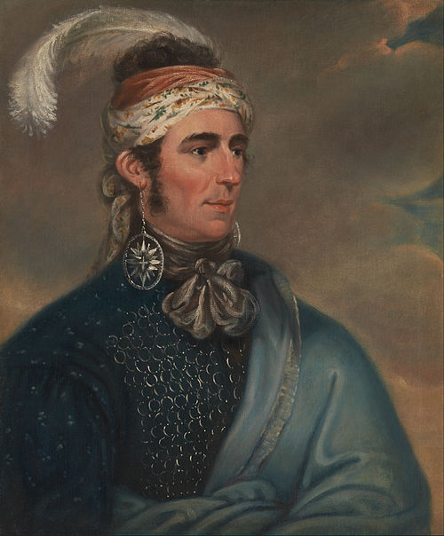 Portrait of Major John Norton as Mohawk Chief Teyoninhokarawen, 1805, Mather Brown