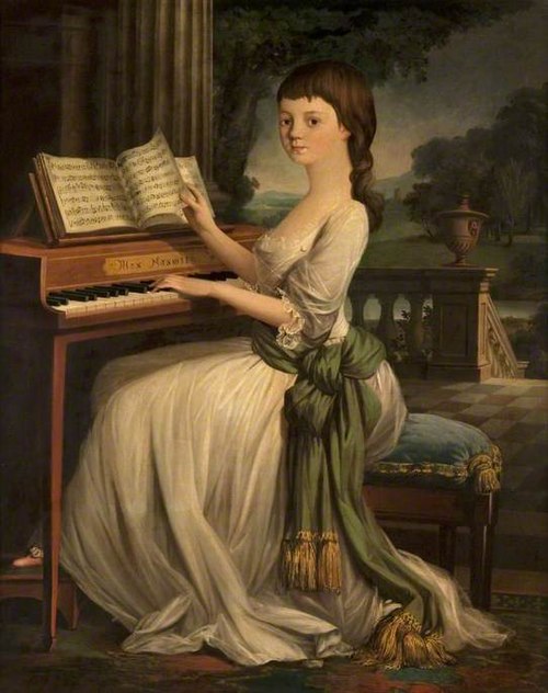 A Girl at a Harpsichord, 1782, Mather Brown