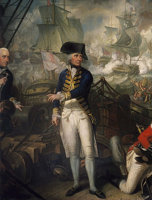 Lord Howe on the Deck of the 'Queen Charlotte', 1 June 1794, 1794, Mather Brown