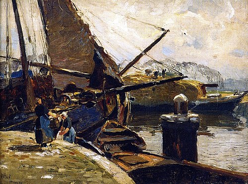 Docks at Den Haag, 1911, Mathias Joseph Alten
