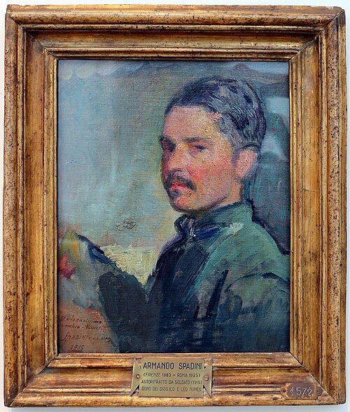 autoritratto da soldato, 1915, Armando Spadini