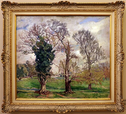l'edera, nel bosco di villa borghese, 1922, Armando Spadini
