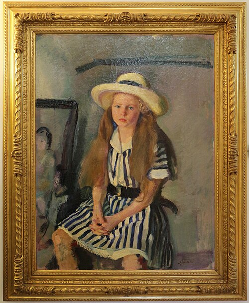 ritratto della figlia con cappellino, , Armando Spadini
