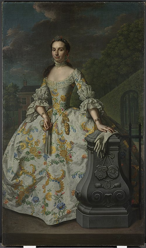 Portrait of Charlotte Beatrix Strick van Linschoten, 1755, Mattheus Verheyden