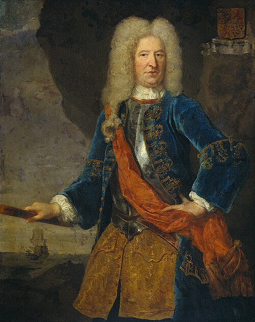 Portrait of François van Aerssen, Lord of Sommelsdijk, Vice-Admiral of Holland and West-Friesland, 1728, Mattheus Verheyden