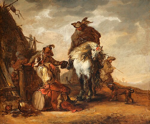 Soldiers in front of a sutler's tent, , Matthias Scheutz