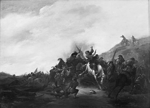 Skirmish between Cavalry and Infantry, 1672, Matthias Scheutz
