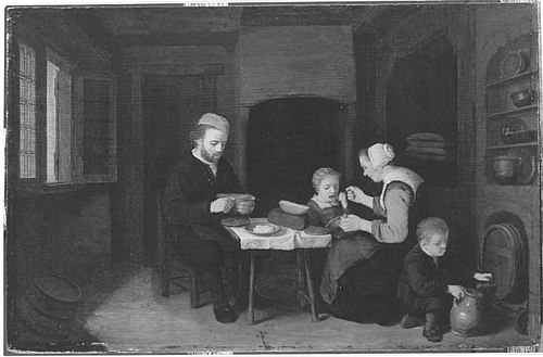 Familie bei der Mahlzeit, 1662, Matthias Scheutz