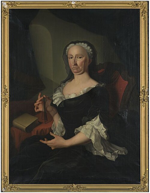 Portret van Vrouwe Anschie van Doijs, 1760, Matthijs Accama