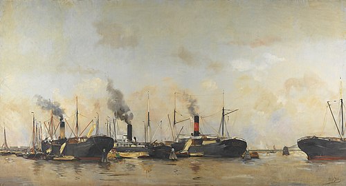 Gezicht op de Houthaven, 1913, Hobbe Smith