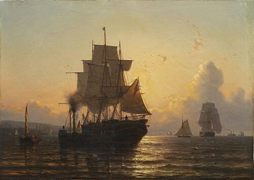 Tropical Sunset at Sea, 1862, Mauritz de Haas