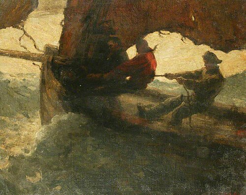 Fishermen in a Stormy Sea, 1898, Max Bohm