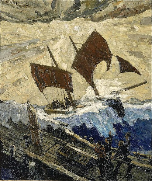 An Incident on the English Channel, 1919, Max Bohm