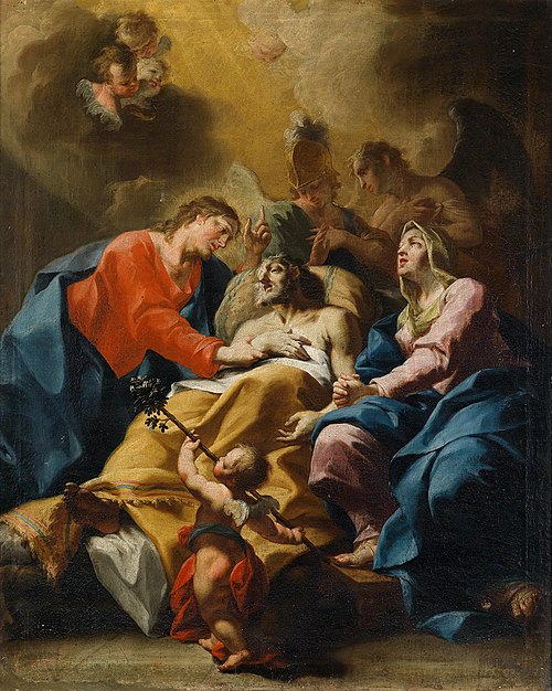 The death of St. Joseph, 1750, Bartolomeo Altomonte