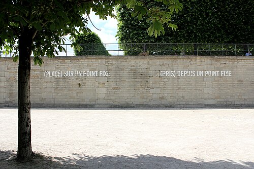 (Placé) sur un point fixe (Pris) depuis un point fixe. n° 717, 1992, Lawrence Weiner