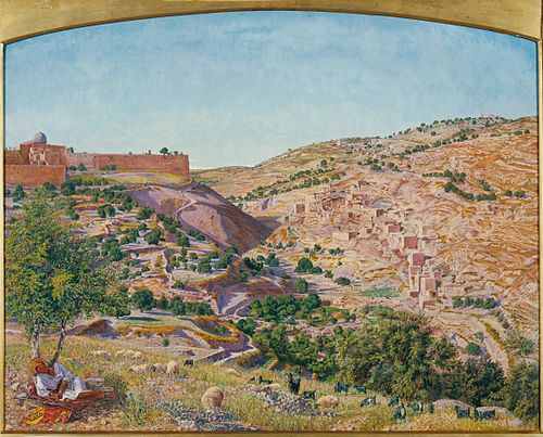 Jérusalem et la vallée de Josaphat vues de la colline du Mauvais Conseil, 1854, Thomas Seddon