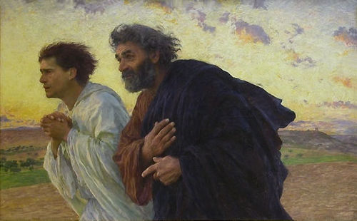 Les Disciples Pierre et Jean courant au sépulcre le matin de la Résurrection, 1898, Eugène Burnand