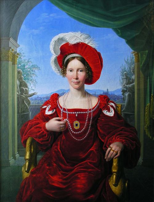 Porträt der Kurfürstin Auguste von Hessen, 1815, Friedrich Bury
