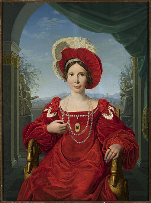 Portrait of Electress Auguste of Prussia., 1815, Friedrich Bury
