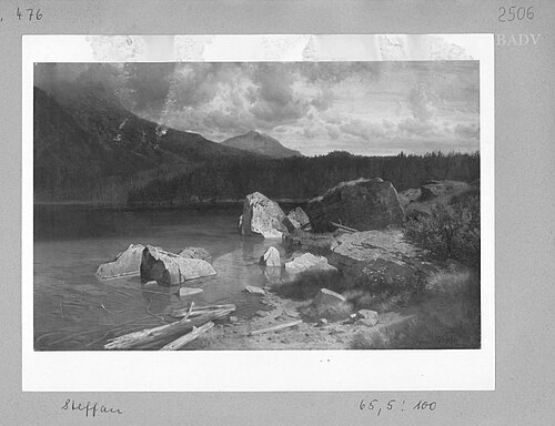 Small lake in the mountains, 1875, Johann Gottfried Steffan