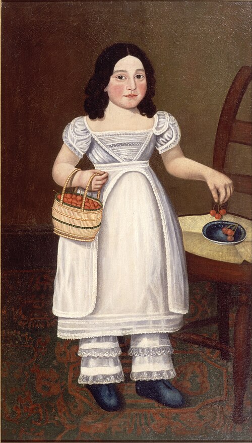 Girl in White With Cherries, 1831, Micah Williams