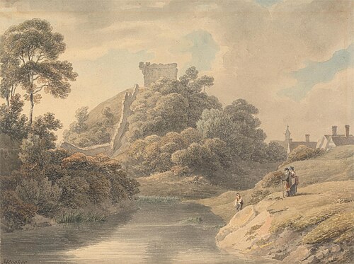Clare Castle, Suffolk, 1798, Michael Angelo Rooker