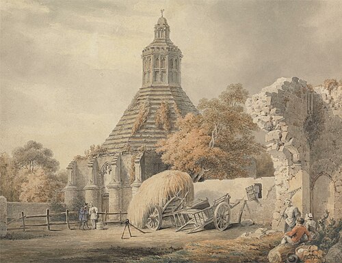 Abbot's Kitchen, Glastonbury, 1795, Michael Angelo Rooker