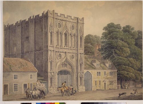 Abbey Gate , Bury St Edmunds, 1794, Michael Angelo Rooker