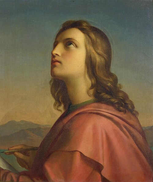 Johannes auf Patmos, 1841, Melchior Paul von Deschwanden