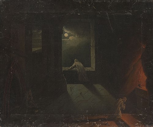 Monastery scene II, , Franz Ferdinand Lampi