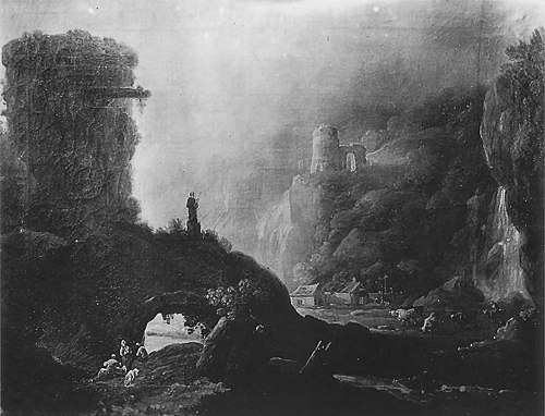 Paysage avec ruines, 1850, Franz Ferdinand Lampi