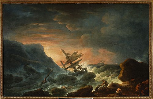 Castaways at strands., 1840, Franz Ferdinand Lampi