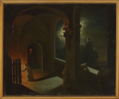 A scene in the Carthusian monastery., 1801, Franz Ferdinand Lampi