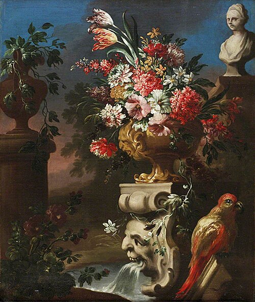 Still Life with a Parrot, , Michele Pace del Campidoglio
