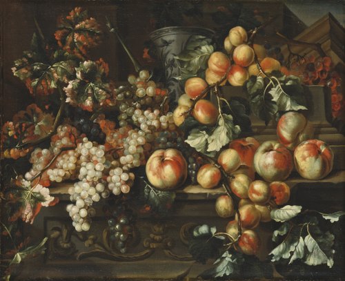 Still Life with Apples and Grapes, , Michele Pace del Campidoglio