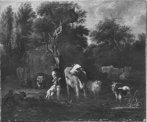 Vieh und Hirte, 1692, Michiel Carree