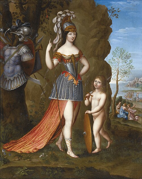 Portrait of a lady as Minerva, 1700, Joseph Werner