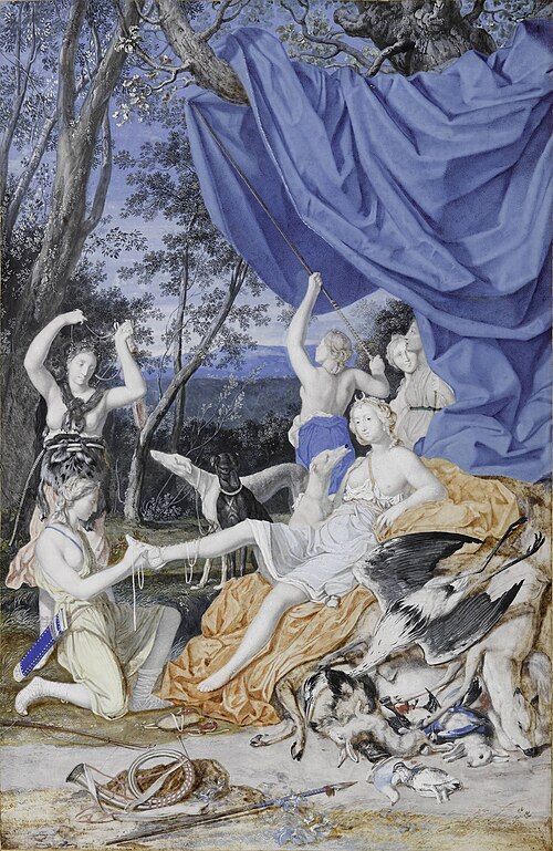 Marie-Thérèse d'Autriche représentée en Diane, 1664, Joseph Werner