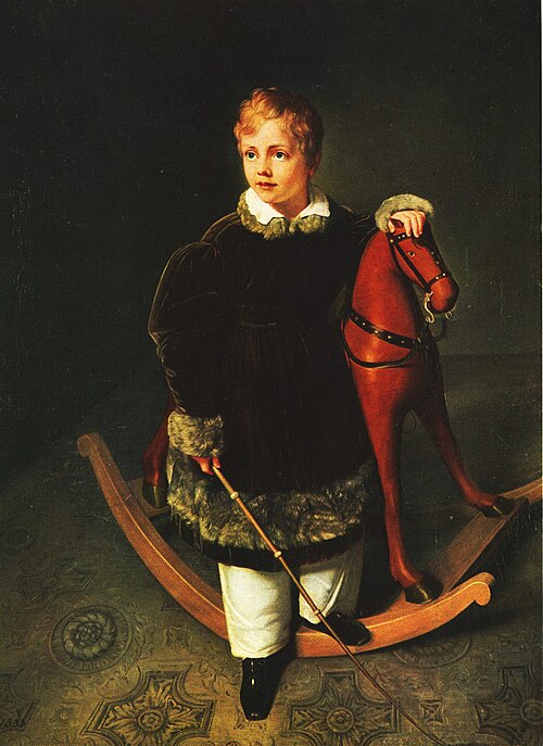 Portrait of Prince Albert of Saxony as a boy, 1833, Carl Christian Vogel von Vogelstein