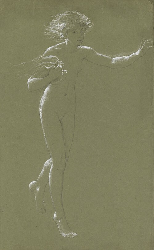 Study for 'Startled', 1892, Frank Bernard Dicksee