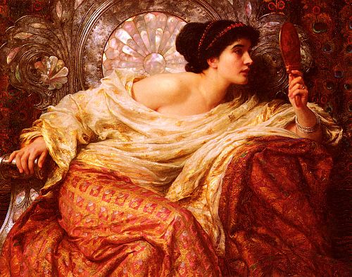 The Mirror, 1896, Frank Bernard Dicksee