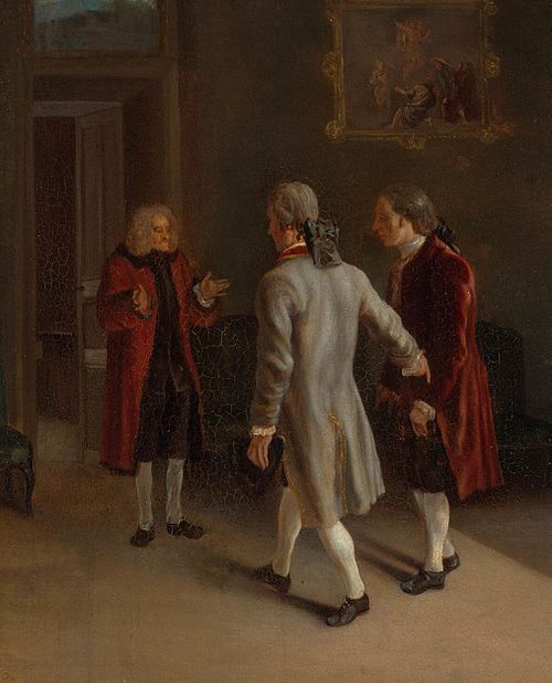 Voltaire Welcoming his Guests, 1750, Jean Huber