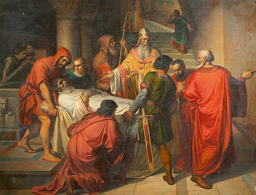 Übergabe des Leichnams des heiligen Markus in Alexandria an die Venezianer, 1847, Mihály Kovács
