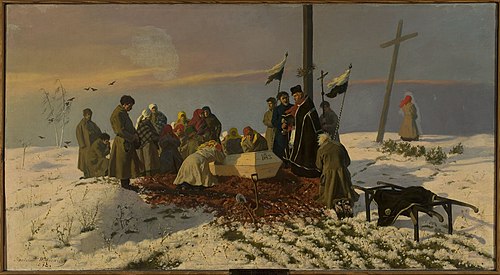 Funeral in the countryside, 1878, Stanisław Witkiewicz