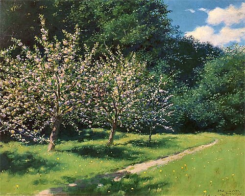 Apple trees in blossom, 1899, Stanisław Witkiewicz