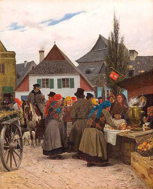 Town's market, 1882, Stanisław Witkiewicz