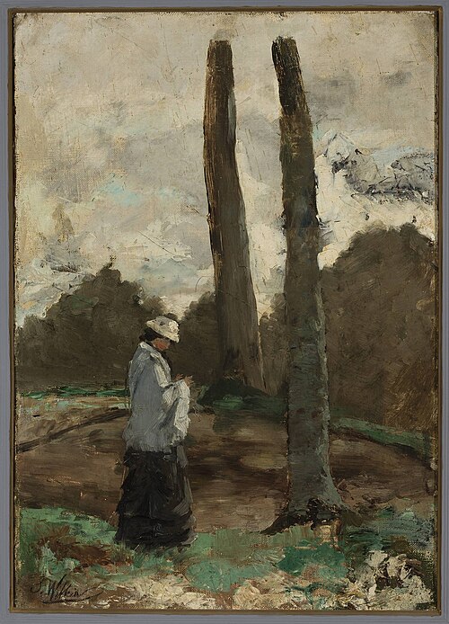 Landscape with a female figure., 1890, Stanisław Witkiewicz